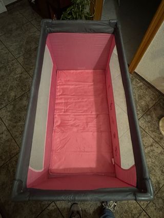 Cuna de viaje Asalvo rosa