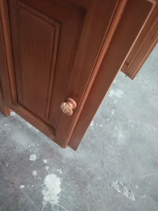 Mueble bajo madera 2 puertas