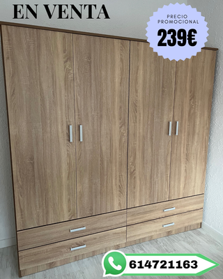 Armario 4 puertas y 4 cajones