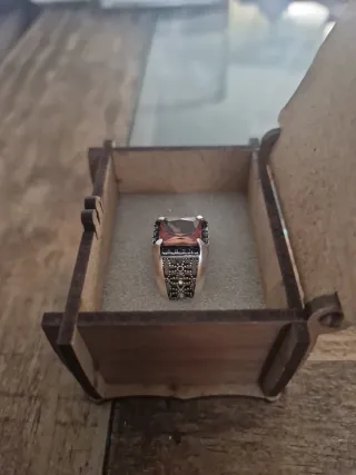 Anillo Plata y Sultanita Oro