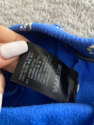 Balenciaga pantaloni tuta logo blu bambino