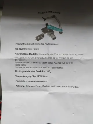 Sensor de nivelación de faros  VW / Audi /  N°676