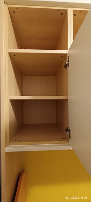 Armadio a ponte, letto, cassetti, rete, materasso