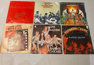 Lote 6 singles vinilo: Rap, Pop, Rock