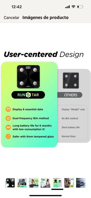 Báscula de peso corporal inteligente