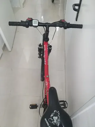 Bicicleta de montaña roja