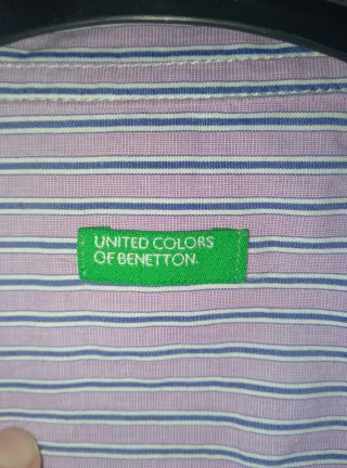 Camisa United Colors of Benetton Morada Rayas Tall