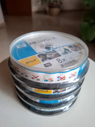 Lote 4 packs DVD+R HP 8x 4.7GB precintados