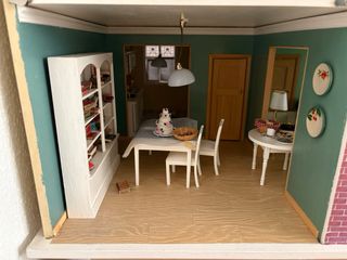 Casa de muñecas grande estilo 3D artesanal