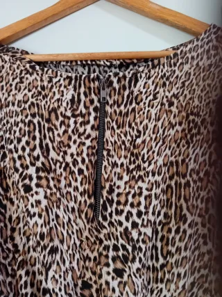 Vestido animal print manga 3/4