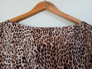 Vestido animal print manga 3/4