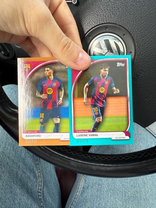 Cartas Topps Lamine Yamal y Rashford