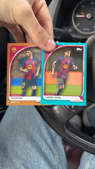 Cartas Topps Lamine Yamal y Rashford