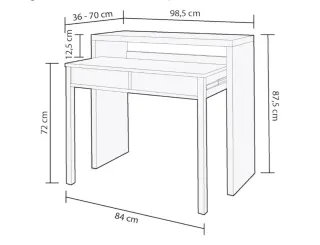 Escritorio extraíble blanco