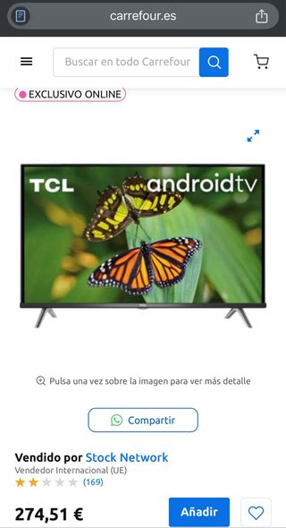 Televisor TCL 32'' Negro