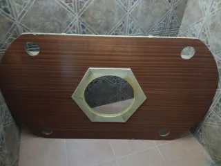 Tarima de madera para mesa ovalada medida 90x180