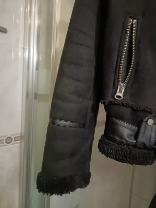 Cazadora Zara ante negra Talla l