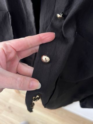 Camisa Zara Negra Mujer Talla M