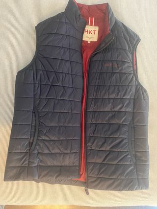 Chaleco Hackett Azul Marino y granate interior