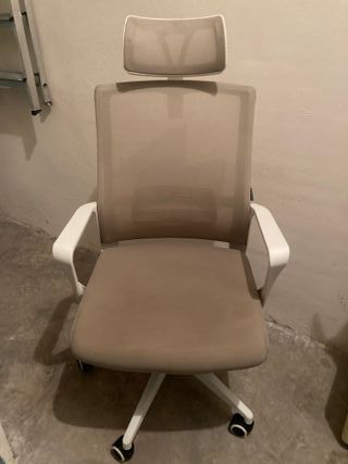 Silla de Oficina Teill Beige y Blanca