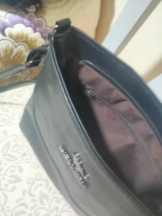 Bolso bandolera polipiel negro