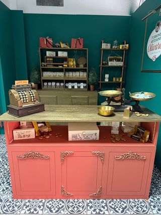 Decorado fabrica chocolate turron fotografia