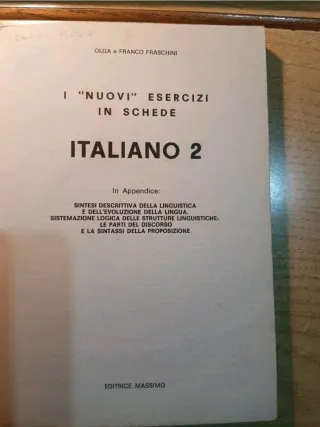 Italiano 2 - i nuovi esercizi in schede