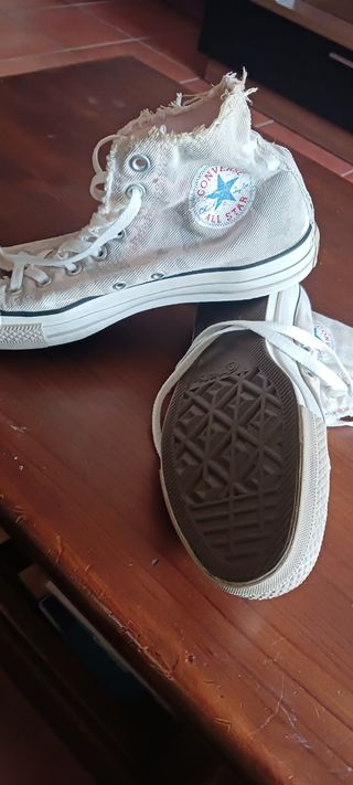 Zapatillas Converse Altas Rosas y Blancas