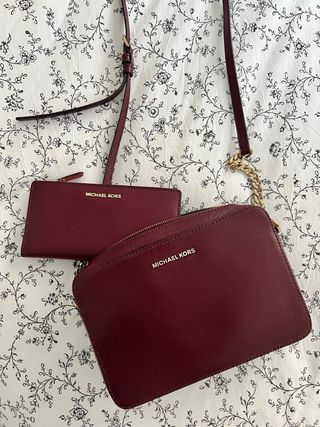 Bolso y Cartera + tarjetero Michael Kors Rojo