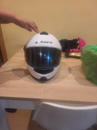Casco de moto blanco LS2