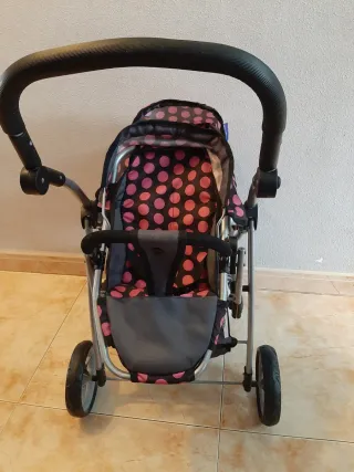 Carrito gemelar para muñecas