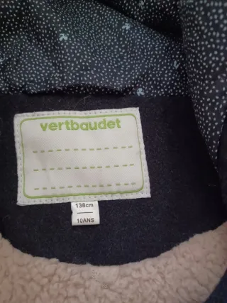 Abrigo niña azul Vertbaudet con capucha