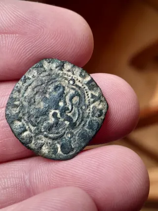 Moneda Blanca 2 Cornados Juan II Rey C. Leon