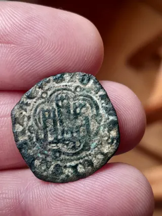 Moneda Blanca 2 Cornados Juan II Rey C. Leon