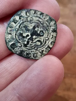 Moneda Blanca 2 Cornados Juan II Rey C. Leon