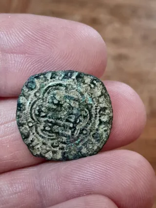 Moneda Blanca 2 Cornados Juan II Rey C. Leon