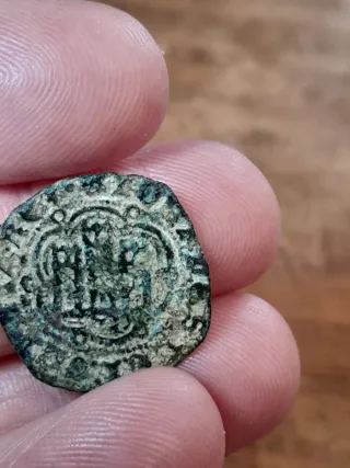 Moneda Blanca 2 Cornados Juan II Rey C. Leon