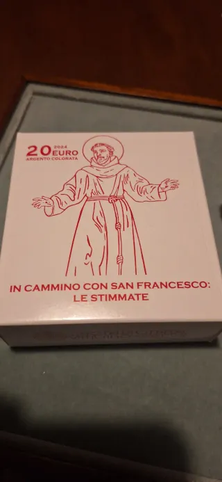 Vaticano 20 Euro 2024 San Francesco Colorata Argen