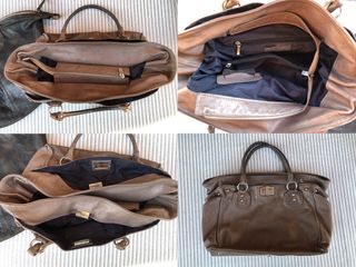 Bolsos Vintage Cuero Negro y Marrón