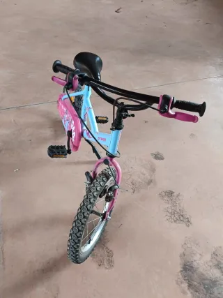 Bicicleta infantil 16 B'TWIN Azul y Rosa