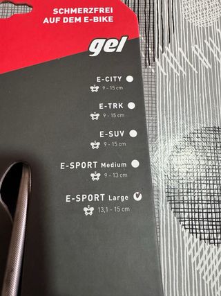 Sillín EBike Selle SMP Gel E-Sport Large