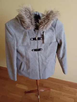 Abrigo niña gris Springfield con capucha