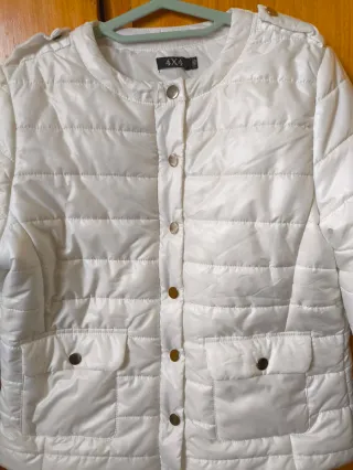 Cazadora acolchada blanca 4X4 Talla M