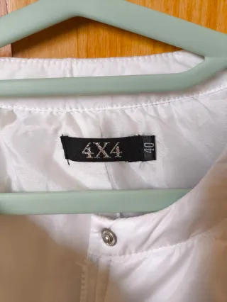 Cazadora acolchada blanca 4X4 Talla M