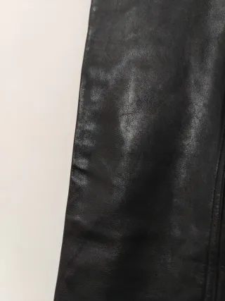 Pantaloni in pelle vita alta taglia S