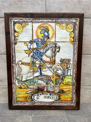 Azulejo San Jorge y el Dragón