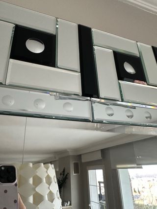 Espejo decorativo marco geométrico