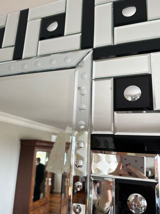 Espejo decorativo marco geométrico