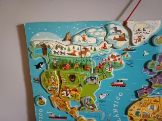 Mapa educativo del mundo para niños