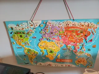 Mapa educativo del mundo para niños
